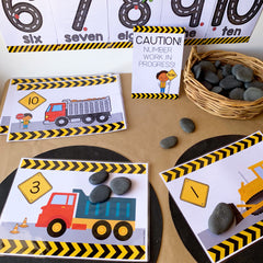 Building Number Sense - Construction Transport Themed Pack