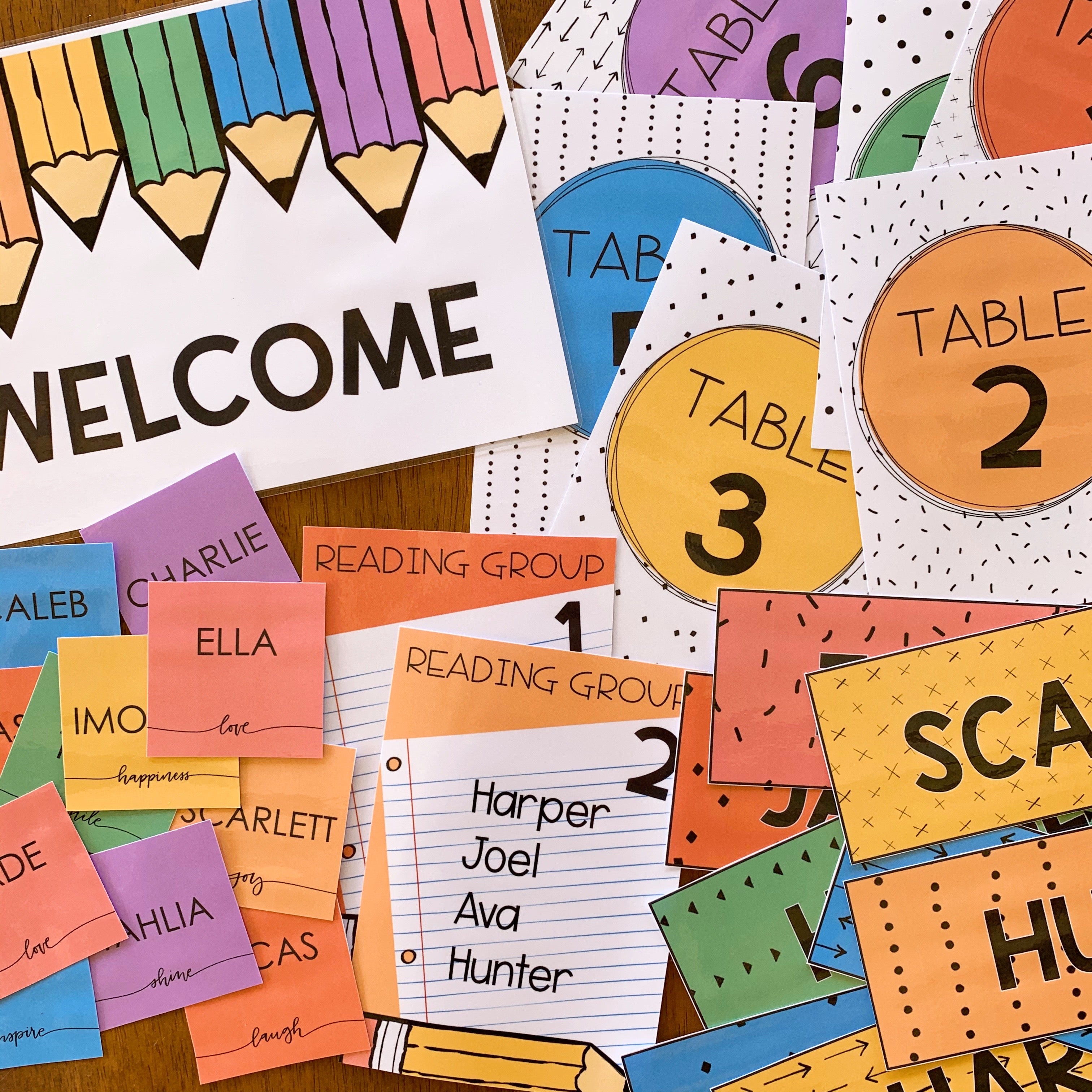 Classroom Labels For Grade R RETRO RAINBOW Classroom Labels + Signs Pack - classroom HQ