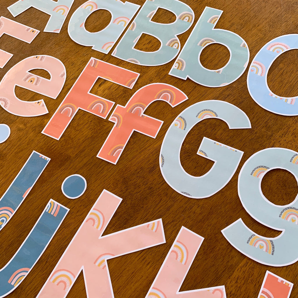 BOHO RAINBOW Lettering Pack - classroom HQ