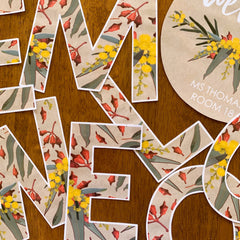 AUSSIE FLORA Bulletin Board Lettering Pack