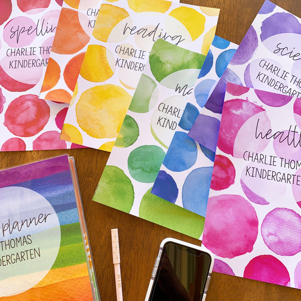 WATERCOLOUR PAINT Binder  + Book Covers Pack