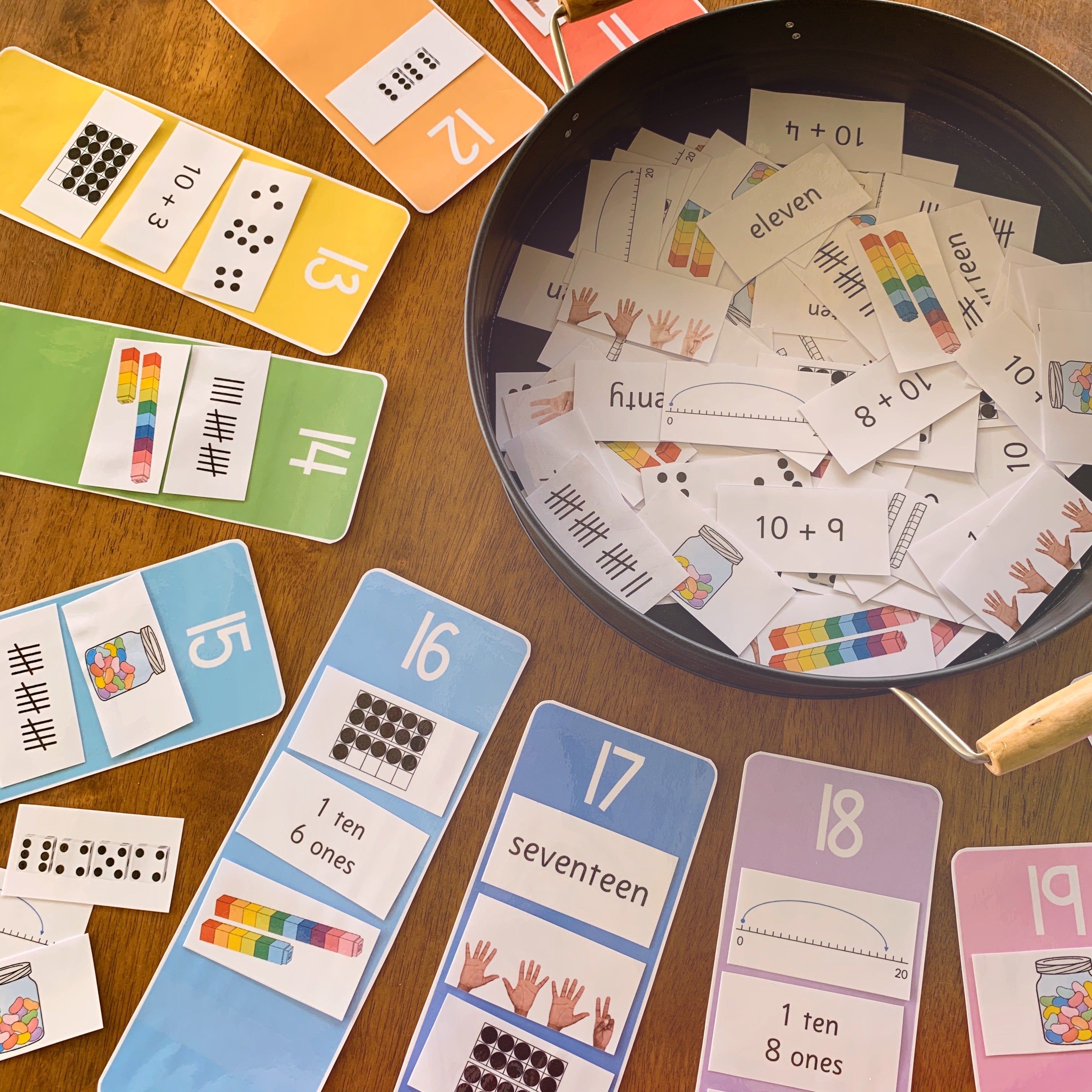 Quantiy Sorting Numbers Number Sorting Mats 11-20 - classroom HQ