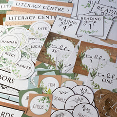 Editable Classroom Labels & Signs | BOTANICA Neutral Botanical Theme