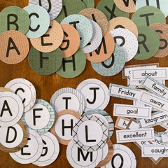 BOTANICA Word Wall & Vocabulary Display | Neutral Botanical Decor