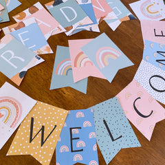BOHO RAINBOW Classroom Bunting Pack