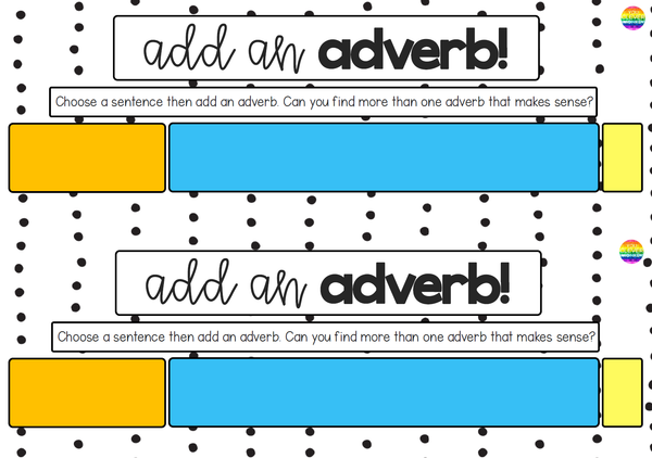 Adverb Sentence Building Activity