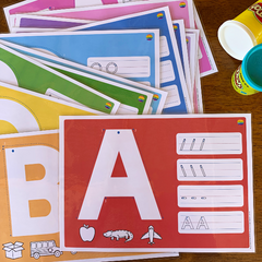 Alphabet Playdough Mats - Upper Case Letters