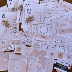 BOHO OASIS Editable Math Display Resource Classroom Decor Pack