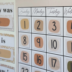 BOHO SUMMER Classroom Calendar
