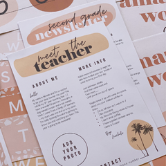 BOHO SUMMER Meet the Teacher + Newsletter Pack