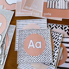 B+W NEUTRALS Alphabet Posters