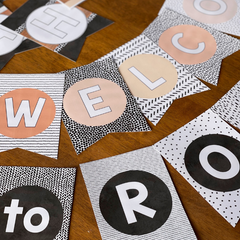 B+W NEUTRALS Classroom Bunting Pack