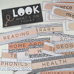 B+W NEUTRALS Classroom Timetable Pack