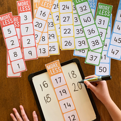 One More, One Less, Ten More, Ten Less Number Task Cards - Number Fluency Math Centre