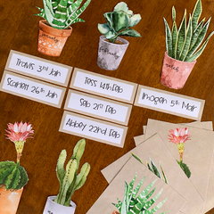 CACTUS Classroom Birthday Display