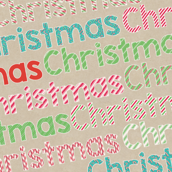 CHRISTMAS Editable Lettering Pack (Retro)