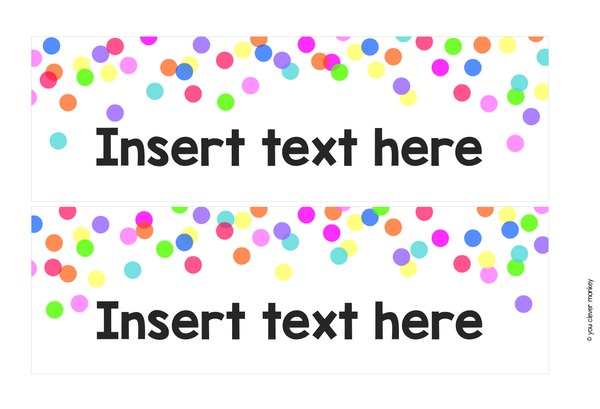 CONFETTI Editable Classroom Labels + Posters - classroom HQ