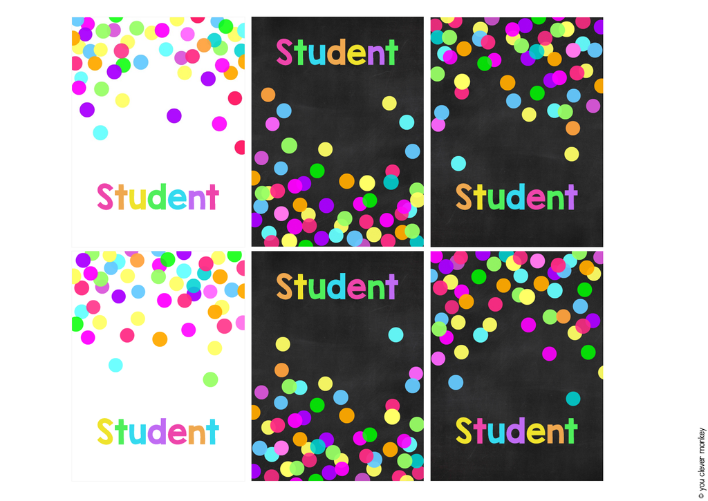 CONFETTI Editable Classroom Labels + Posters - classroom HQ