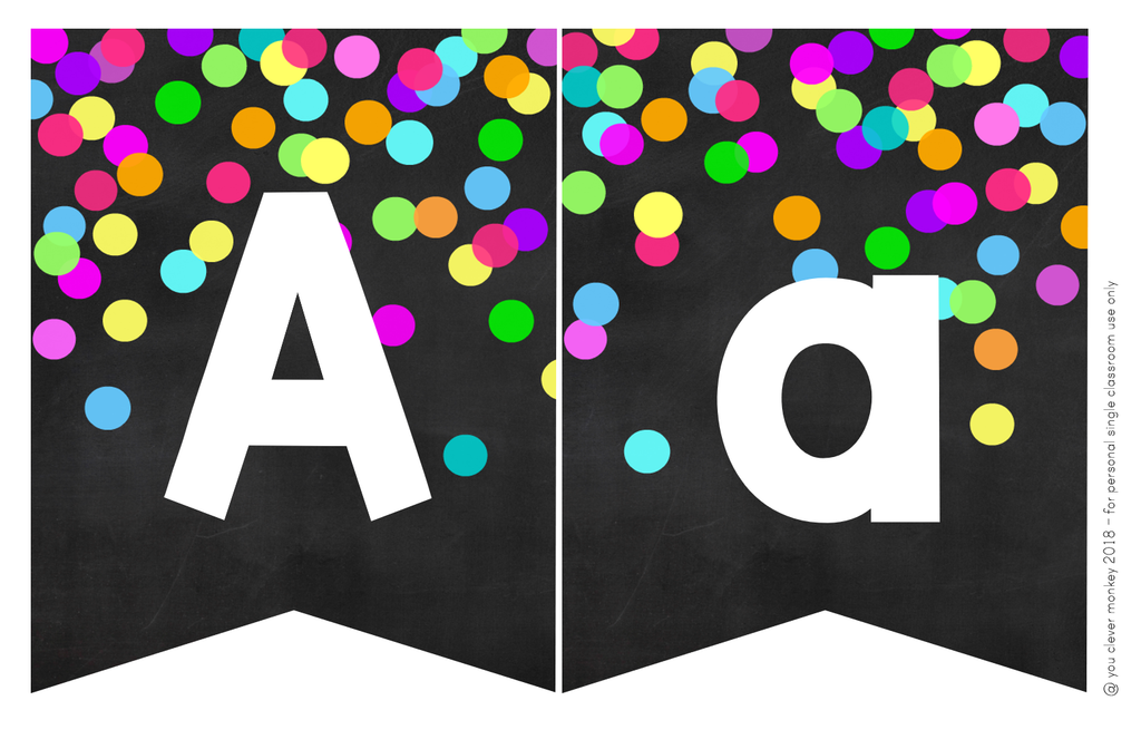 Confetti Editable Classroom Bunting - classroom HQ