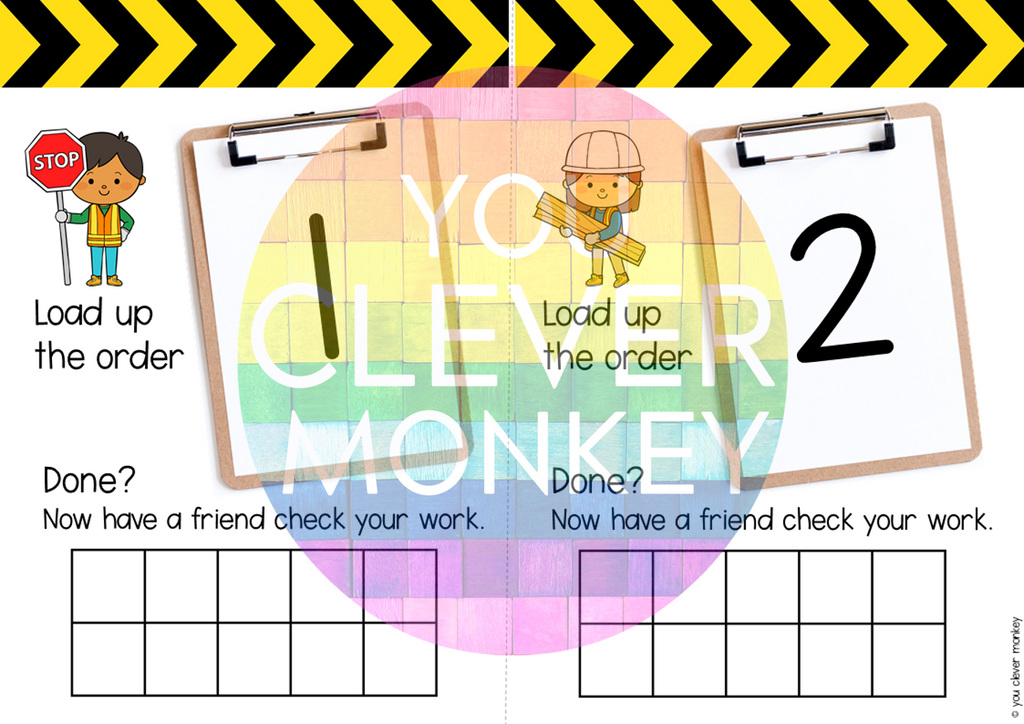 Construction Theme Numbers Construction Themed Number Pack