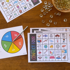 Four in a Row Word Work Game - Digraphs CH PH SH TH WH + Trigraph TCH