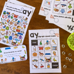 Sound Mazes + I Spy Games - AY Vowel Digraph