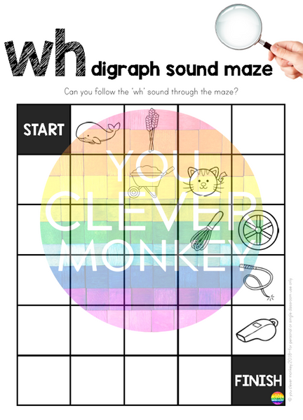 Digraph Sound Mazes + I Spy Games - WH Sound