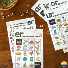 Digraph Sound Mazes + I Spy Games - Bossy 'R' Sound AR ER IR OR UR BUNDLE