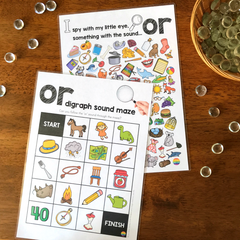 Digraph Sound Mazes + I Spy Games - Bossy 'R' Sound OR