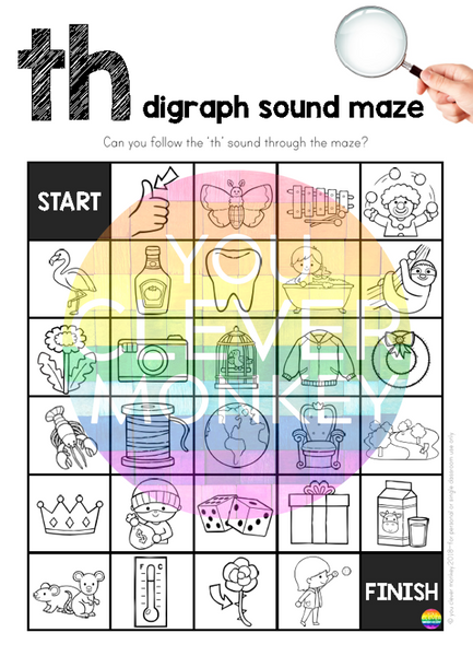 Digraph Sound Mazes + I Spy Games - TH Sound