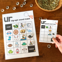 Digraph Sound Mazes + I Spy Games - Bossy 'R' Sound UR