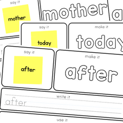 Editable Sight Word Mats - 10 Personalized Spelling Words, Word Work, Worksheets