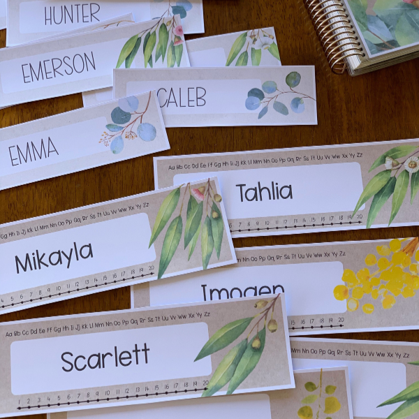 GUM LEAF Desk Plates classroom HQ