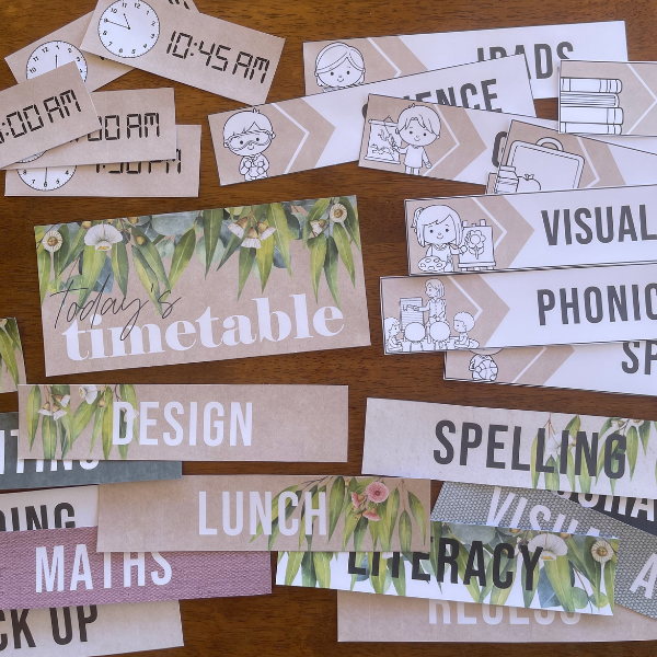 GUM LEAF Classroom Timetable Pack | you clever monkey