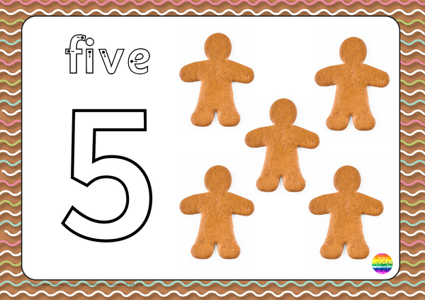 Christmas Playdough Gingerbread Number Mats 1-10