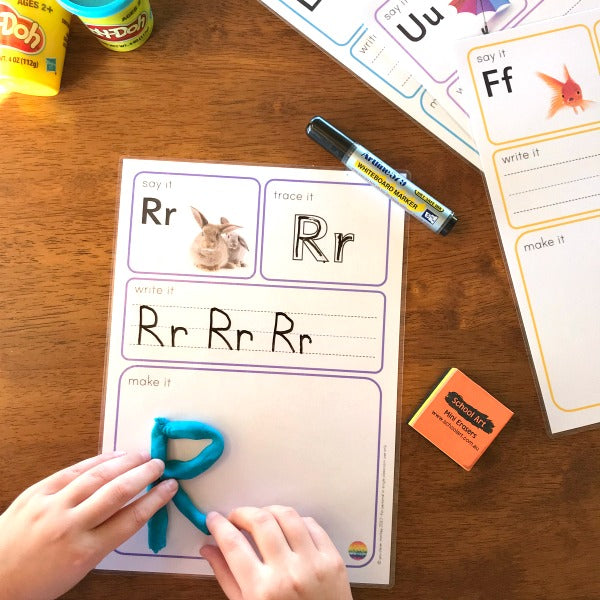 Alphabet Say It Trace It Write It Make It Mats Classroom HQ Alphabet say it trace it write it make it mats classroom hq