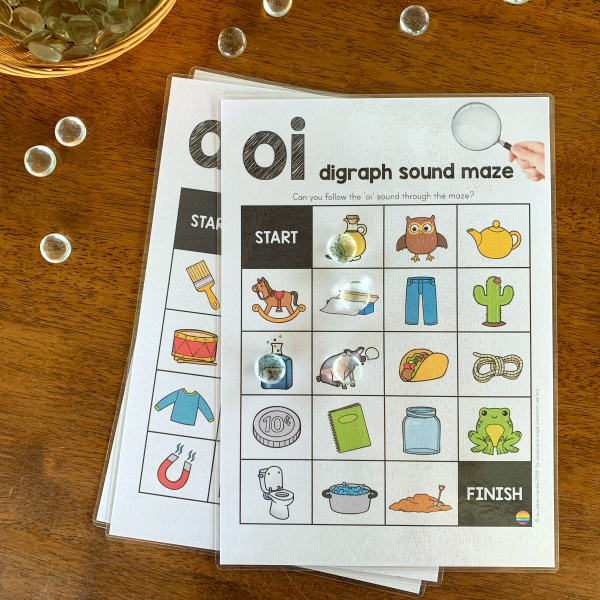 Digraph Maze Digraph Sound Mazes + I Spy Games - OI Sound - classroom HQ