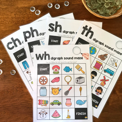 Digraph Sound Mazes + I Spy Games - CH PH SH TH WH SOUND BUNDLE