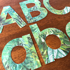 TROPICAL COAST Bulletin Board Lettering Pack