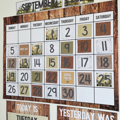 Woodland Classroom Calendar | Editable Forest Theme Calendar Bulletin Board & Morning Routine Set | NTO THE WOODS