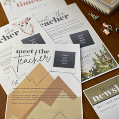 Editable Meet the Teacher Templates | Woodland Classroom Decor Newsletter & Teacher Planner Pack | INTO THE WOODS