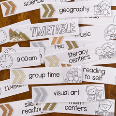 Woodland Visual Timetable & Schedule Cards | Editable Forest Theme Classroom Decor | INTO THE WOODS