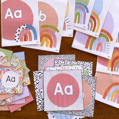 OVER THE RAINBOW Alphabet Posters