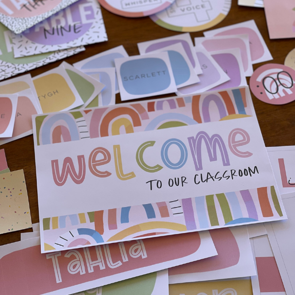 OVER THE RAINBOW Classroom Labels + Signs Pack | you clever monkey