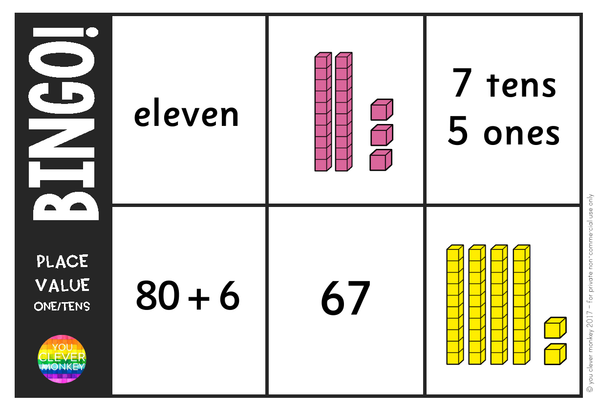 Place Value BINGO - Tens and Ones