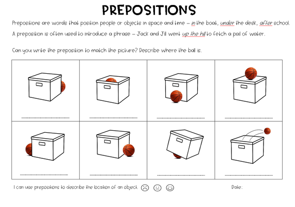 Prepositions Pack