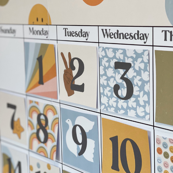 RETRO REWIND Classroom Calendar