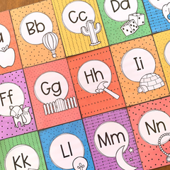 RETRO RAINBOW Alphabet Posters