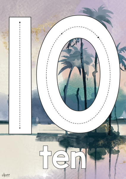 TROPICAL COAST Number Posters 0-30