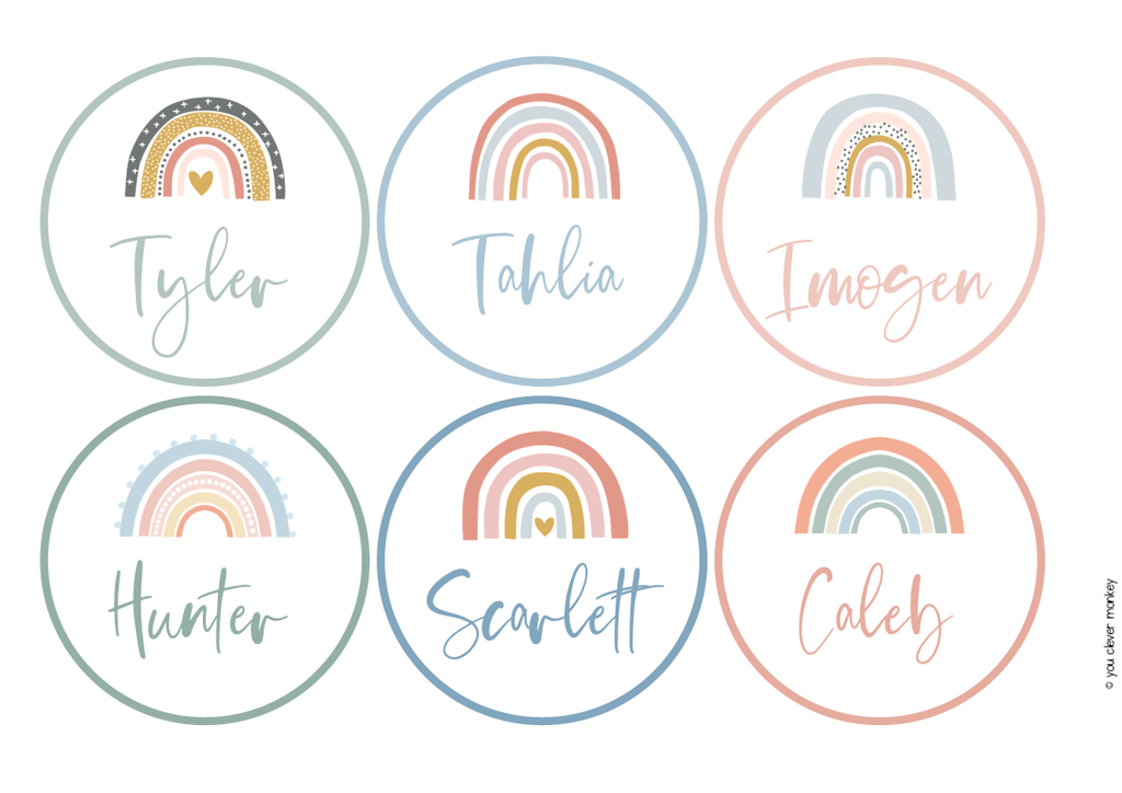 BOHO RAINBOW Classroom Labels + Signs Pack boho-rainbow-classroom-labels-signs-pack